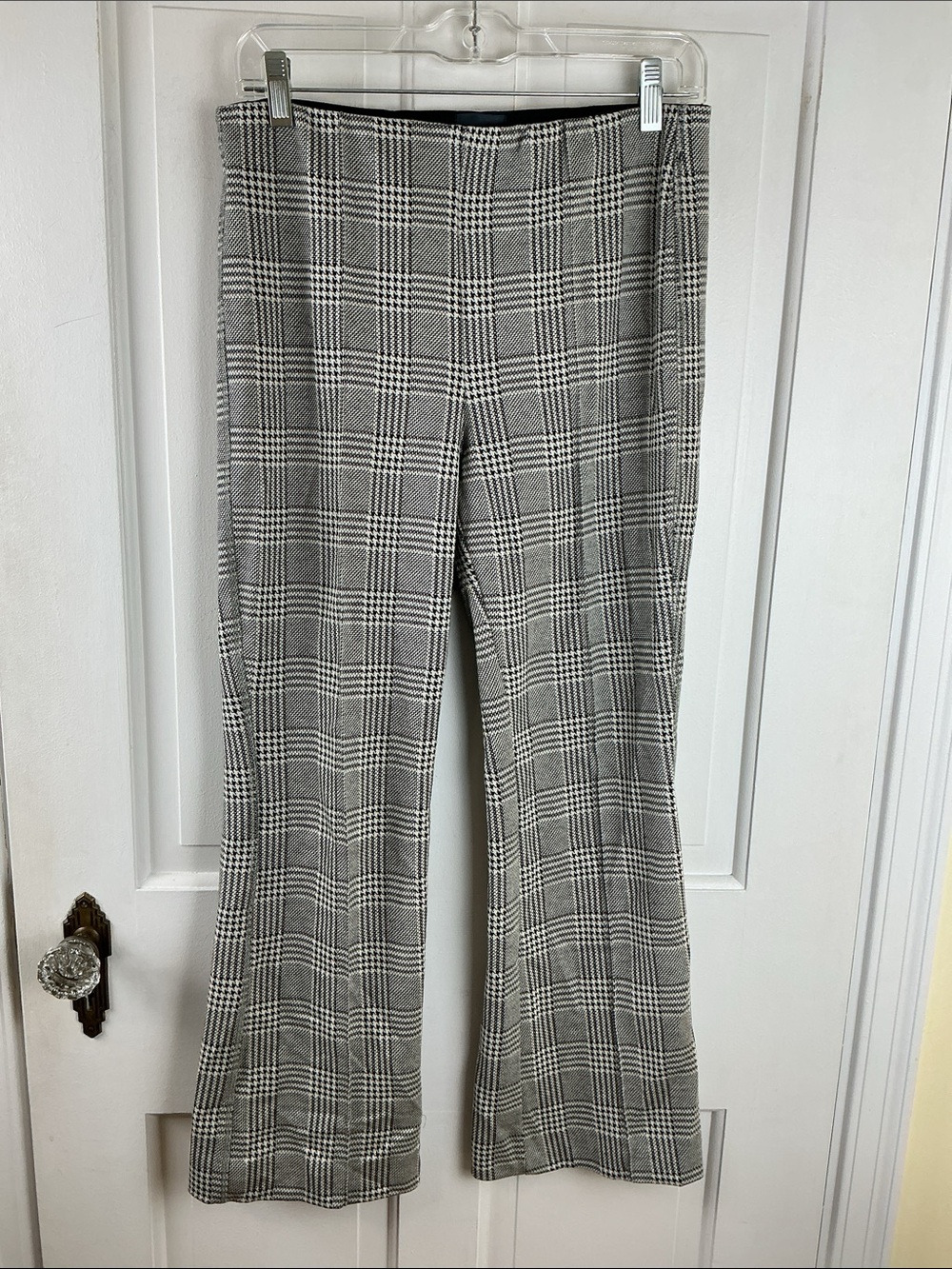 Anthropologie Maeve Kick Flare Plaid Pant Size S Houndstooth